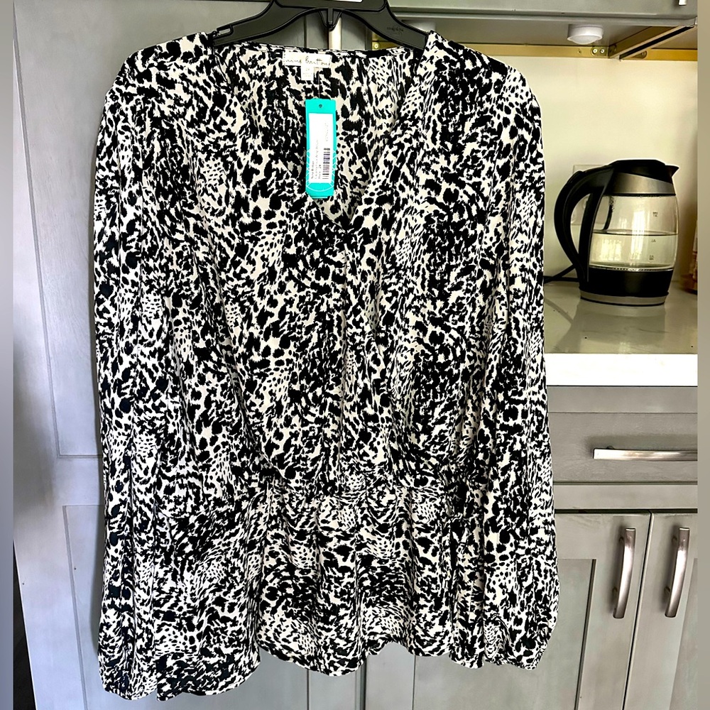 Faux wrap blouse